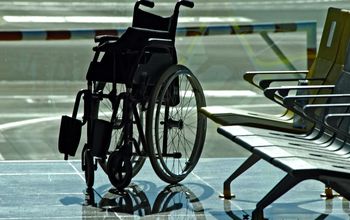 Wheelchair in an airport