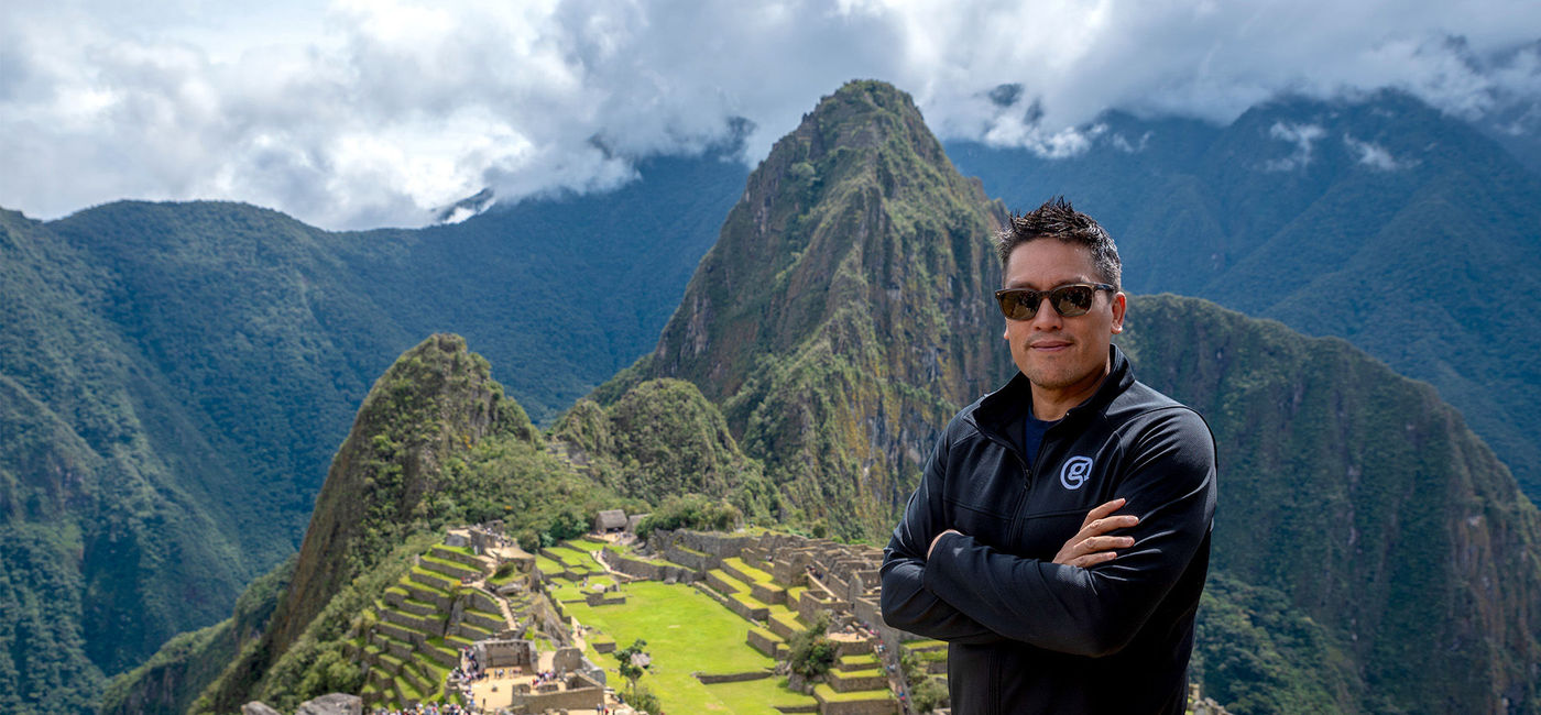 Image: Bruce Poon Tip, G Adventures founder, in Machu Picchu (photo courtesy G Adventures)