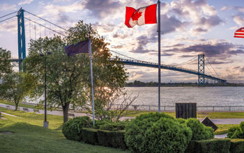 The Ambassador Bridge, U.S. - Canada Trade Corridor.