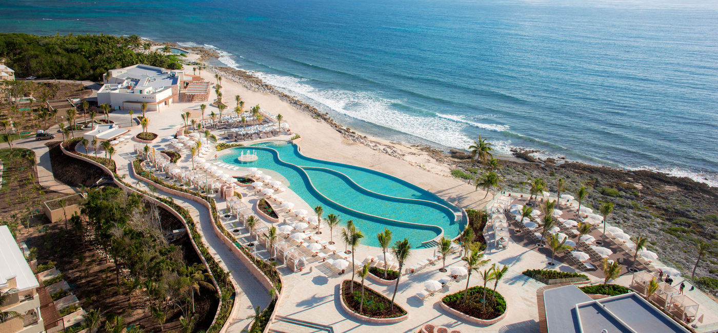 Image: Aerial view of the TRS Yucatan Hotel. (photo via Palladium Hotel Group) (Photo Credit: (photo via Palladium Hotel Group))