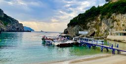 The harbor at Paleokastritas in Corfu, Greece
