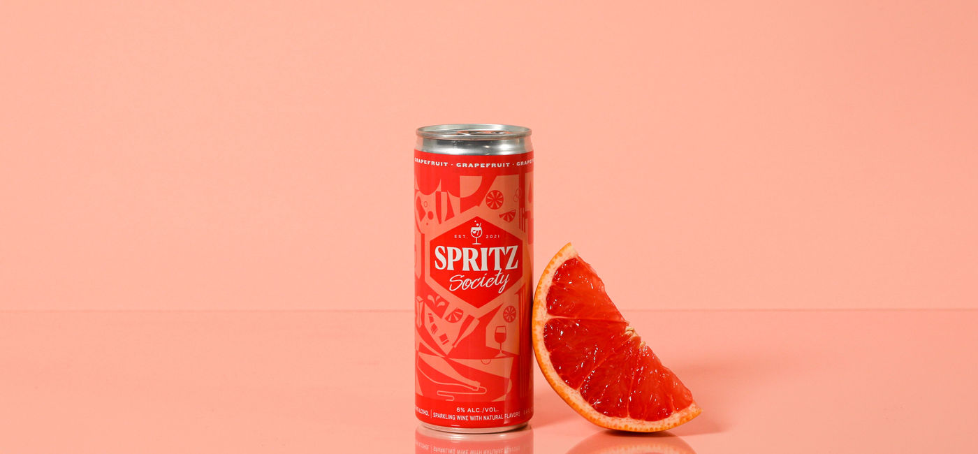 Image: Spritz Society's Grapefruit premium sparkling cocktail. (photo courtesy of Spritz Society)