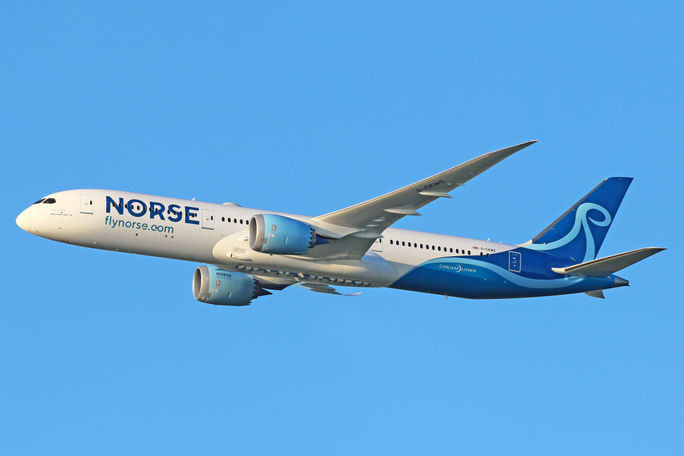 Norse Atlantic Airways plane in flight Norse Atlantic Airways, plane