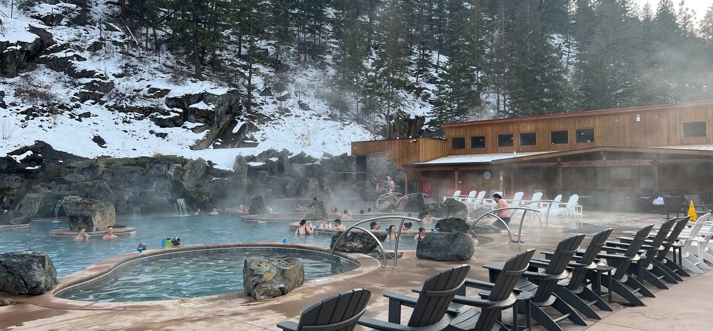 Image: The natural hot springs pools at Quinn's Hot Springs Resort. (photo by Kim Banocy)