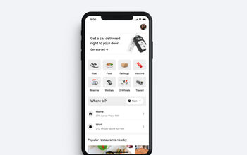 Uber Rent Service phone app