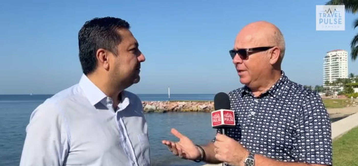 Image: John Kirk with Luis Villasenor Director - Puerto Vallarta Tourism (TravelPulse Canada)