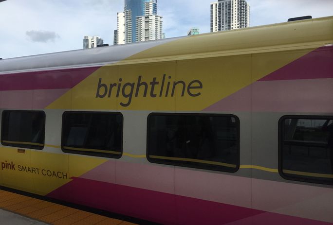 Brightline train in South Florida