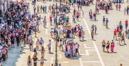 The crowd, St. Mark's Square in Venice