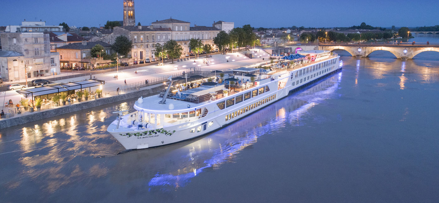 Image: S.S. Bon Voyage in Libourne, France. (Photo courtesy of Uniworld Boutique River Cruise Collection)