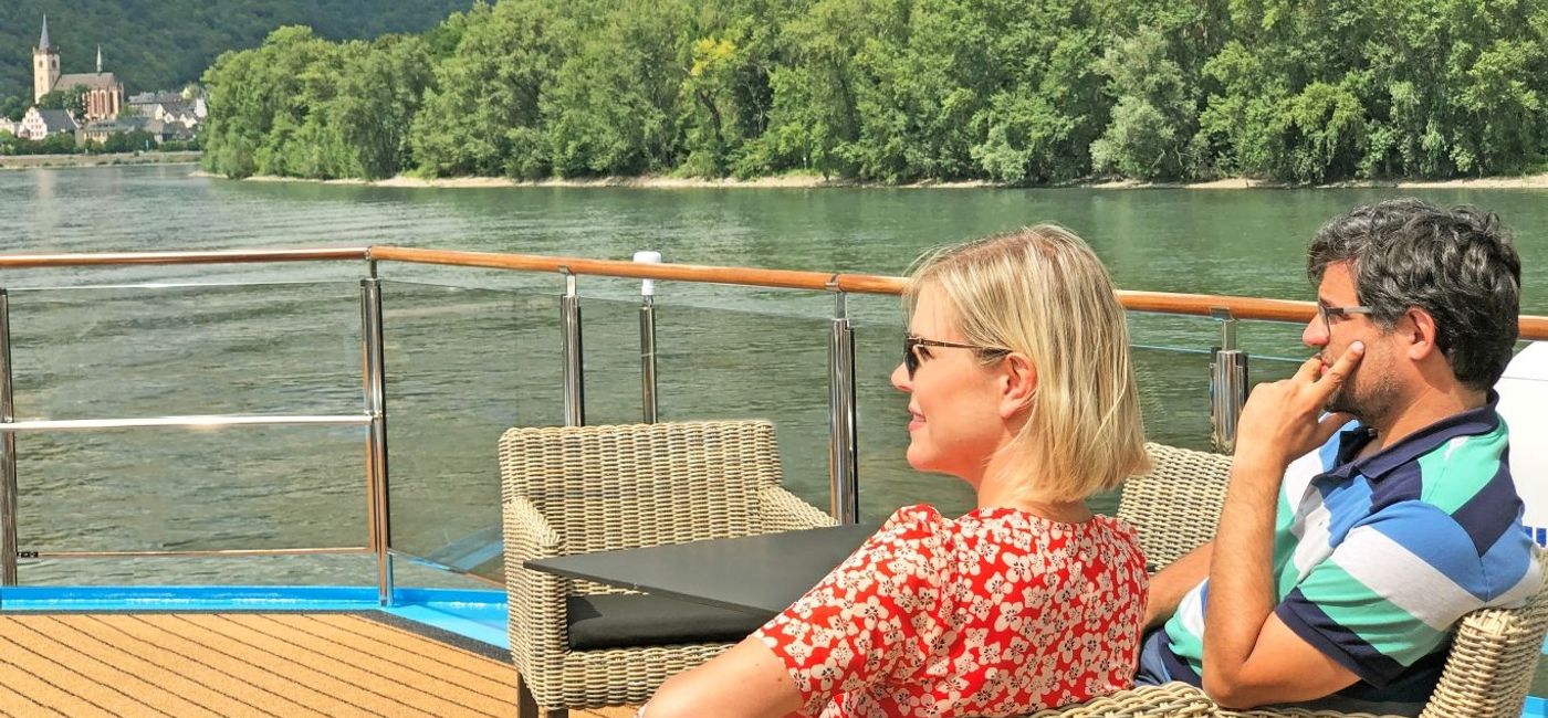 Image: Couple on AmaWaterways river cruise. (photo via AmaWaterways) ((photo via AmaWaterways))