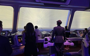 The view from the bridge on Star Wars: Galactic Starcruiser