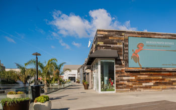 Digital billboard at Pacific City in Huntington Beach, California.