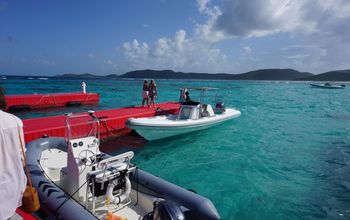 Dock at Necker Island, BVI.