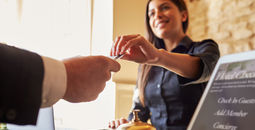 Checking into a hotel