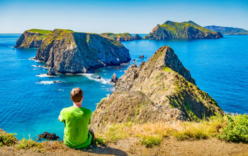 Channel Islands National Park, Ventura, California, hiker