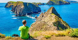 Channel Islands National Park, Ventura, California, hiker