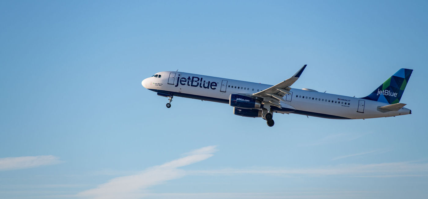 Photo: A JetBlue flight taking off from LAX. (photo via MichaelGordon1/iStock Editorial/Getty Images Plus)