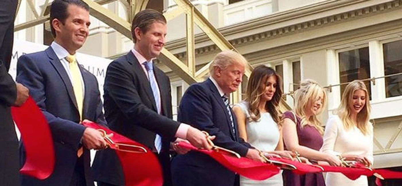 Image: Donald Trump cuts the ribbon on D.C. hotel.  (Trump International Instagram)