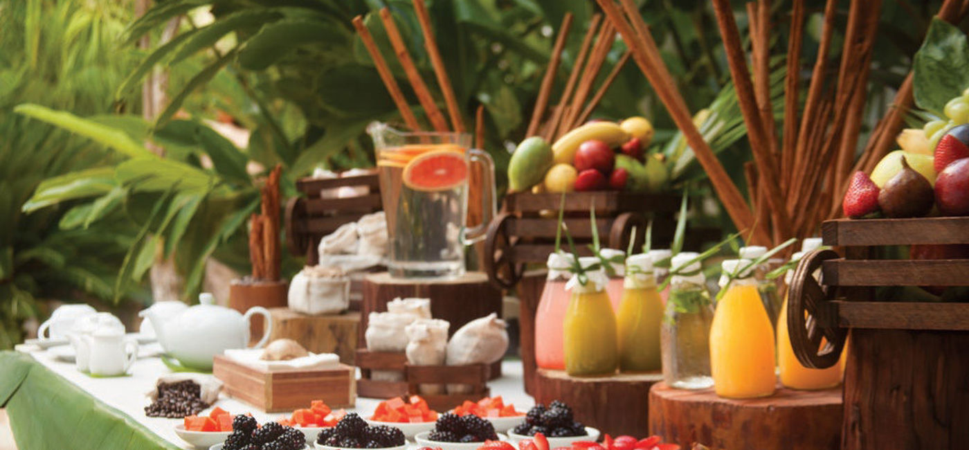 Image: PHOTO: The Royal Playa Del Carmen outdoor fruit set up. (photo courtesy of Playa Hotels & Resorts)