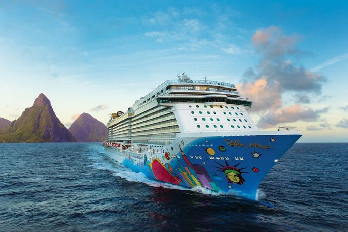 Norwegian Breakaway at Saint Lucia. Norwegian Breakaway at Saint Lucia.