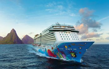 Norwegian Breakaway at Saint Lucia.