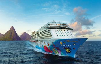 Norwegian Breakaway at Saint Lucia.