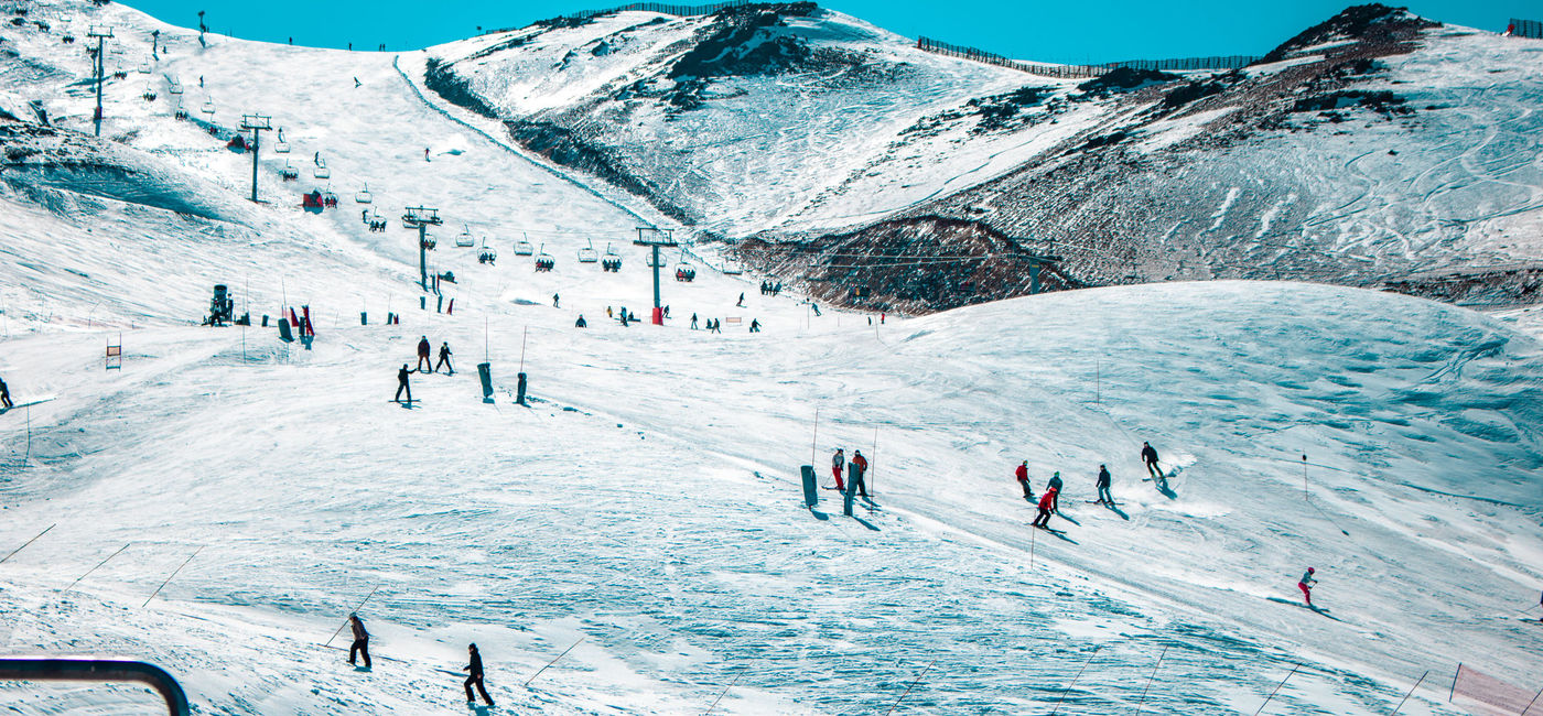 Image: PHOTO: Skiers and snowboarders hit the slopes in Valle Nevado, Chile. (photo via  iStock / Getty Images Plus /  Thiago Maia)
