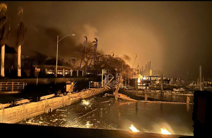 Wildfire damage in Lahaina, Maui