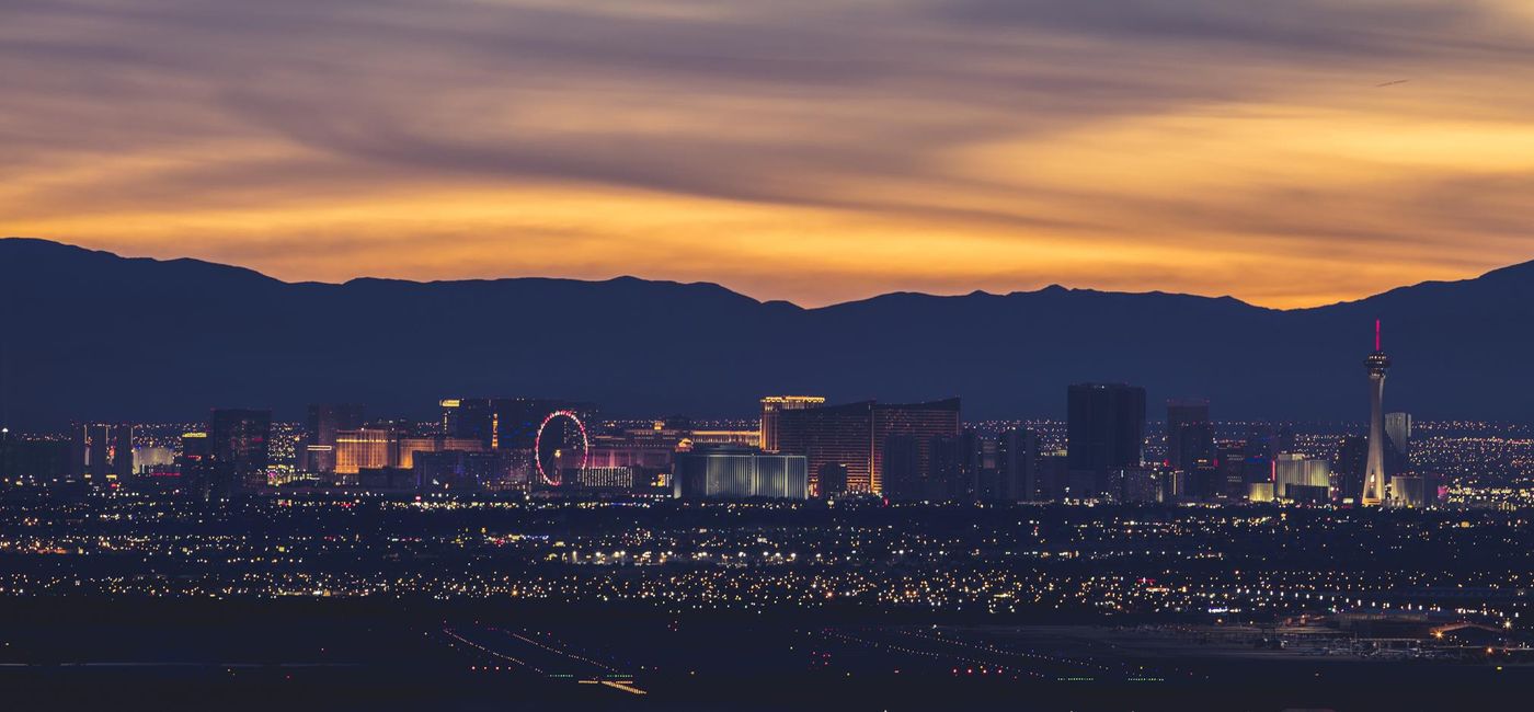 Image: PHOTO: The Las Vegas Strip lit up at sunset (Photo via LPETTET/ iStock/ Getty Images Plus) (LPETTET/iStock/Getty Images Plus)