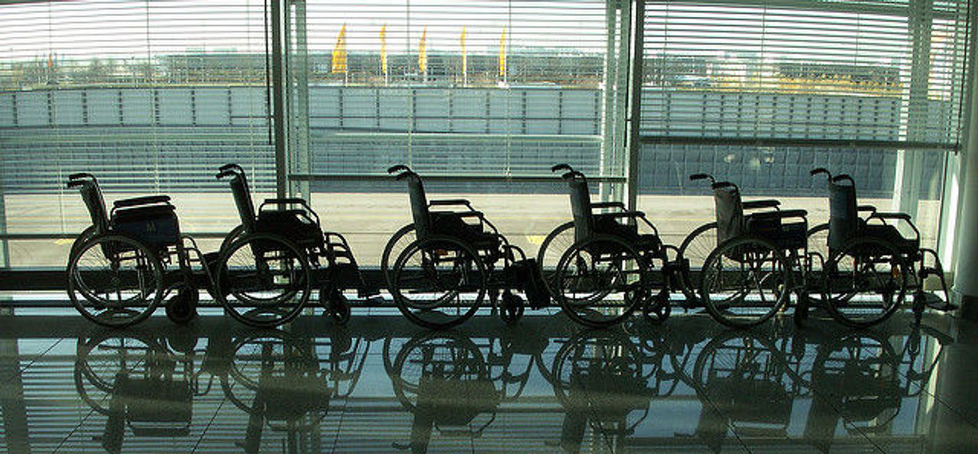 Image: PHOTO: A collection of airport wheelchairs. (photo via Flickr/Daniel Lobo)