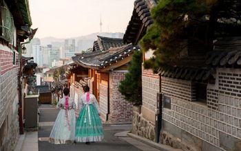 hanbok, south korea, bukchon hanok village, Seoul