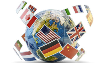 Global, globe, world, countries, flags, travel, concept