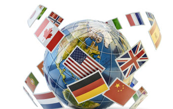 Global, globe, world, countries, flags, travel, concept