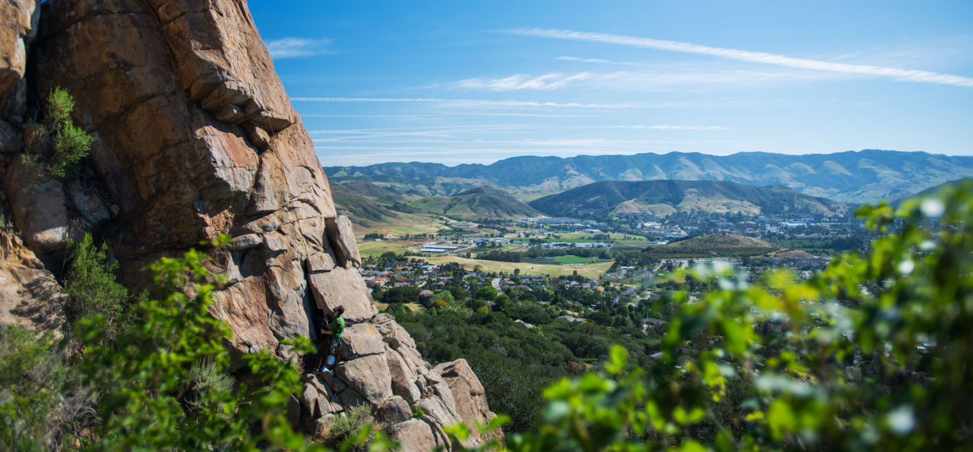 Image: Rock climbing in San Luis Obispo, California. (photo courtesy City of San Luis Obispo Tourism)