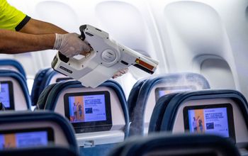Delta Air Lines electrostatic disinfectant sprayer.