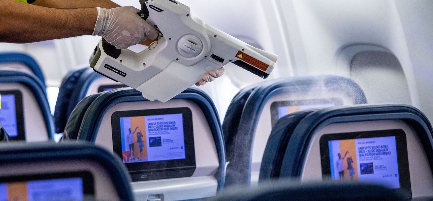 Image: PHOTO: Delta Air Lines electrostatic disinfectant sprayer. (Photo courtesy of Delta Air Lines)