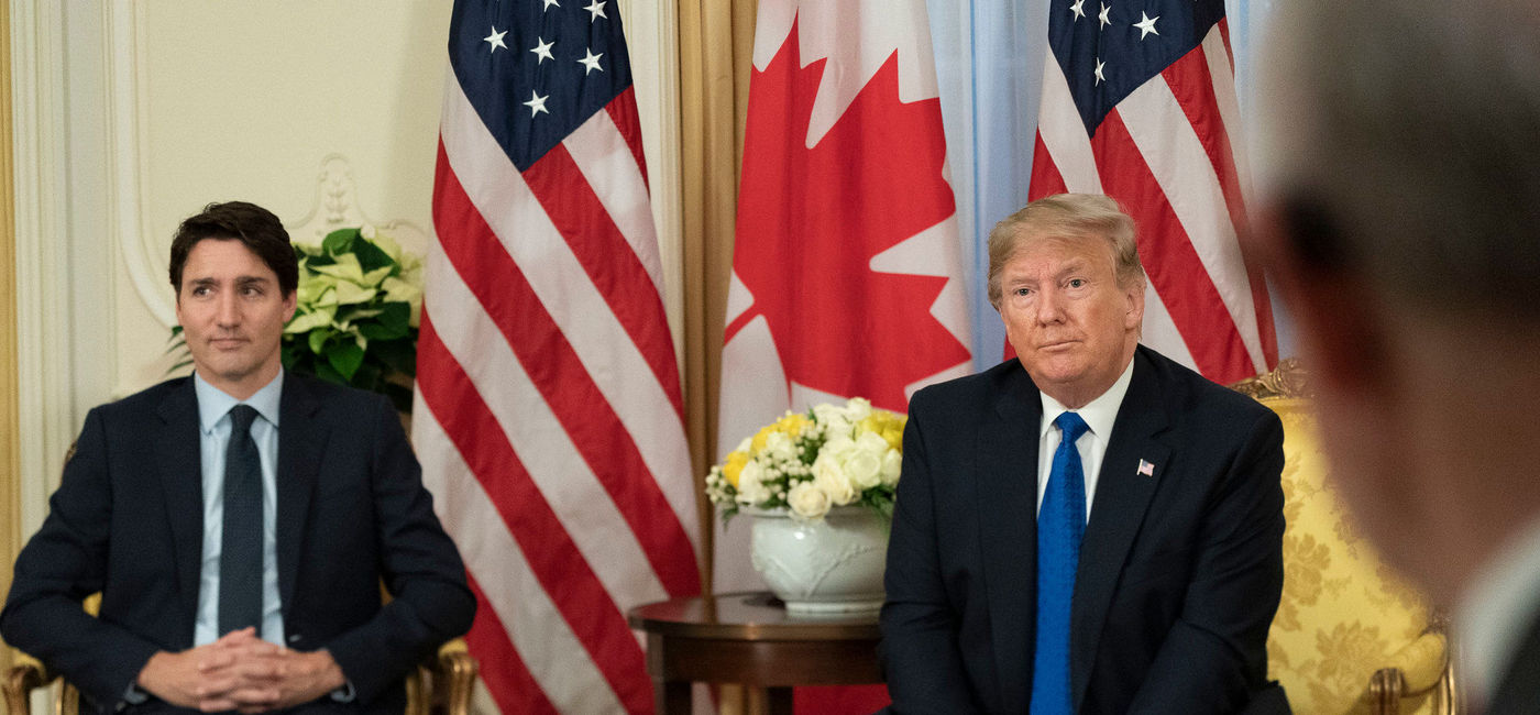 Image: U.S. President Trump meeting with Canadian Prime Minister Justin Trudeau in December 2019. (Photo via Flickr/The White House)