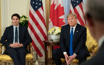 U.S. President Trump meeting with Canadian Prime Minister Justin Trudeau