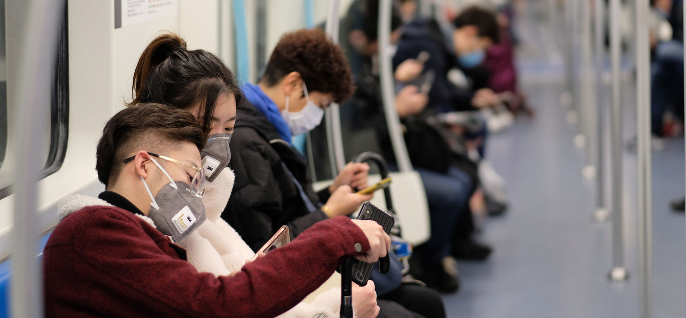 Image: PHOTO: People wearing surgical masks on the subway. (photo via Robert Wei/iStock Editorial/Getty Images Plus)