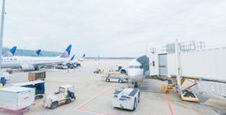 Planes parked at Houston George Bush Intercontinental Airport.