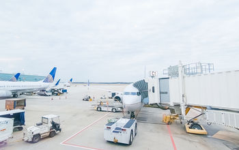 Planes parked at Houston George Bush Intercontinental Airport.