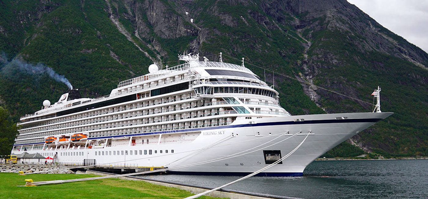 Image: PHOTO: Viking Ocean Cruises' Viking Sky docked in Eidfjord, Norway. (photo by Jason Leppert)