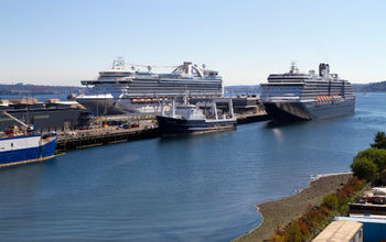 Cruise ships docked in Seattle, Washington