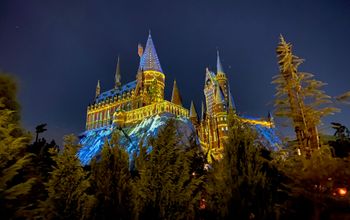 Hogwarts Castle Projections at The Wizarding World of Harry Potter