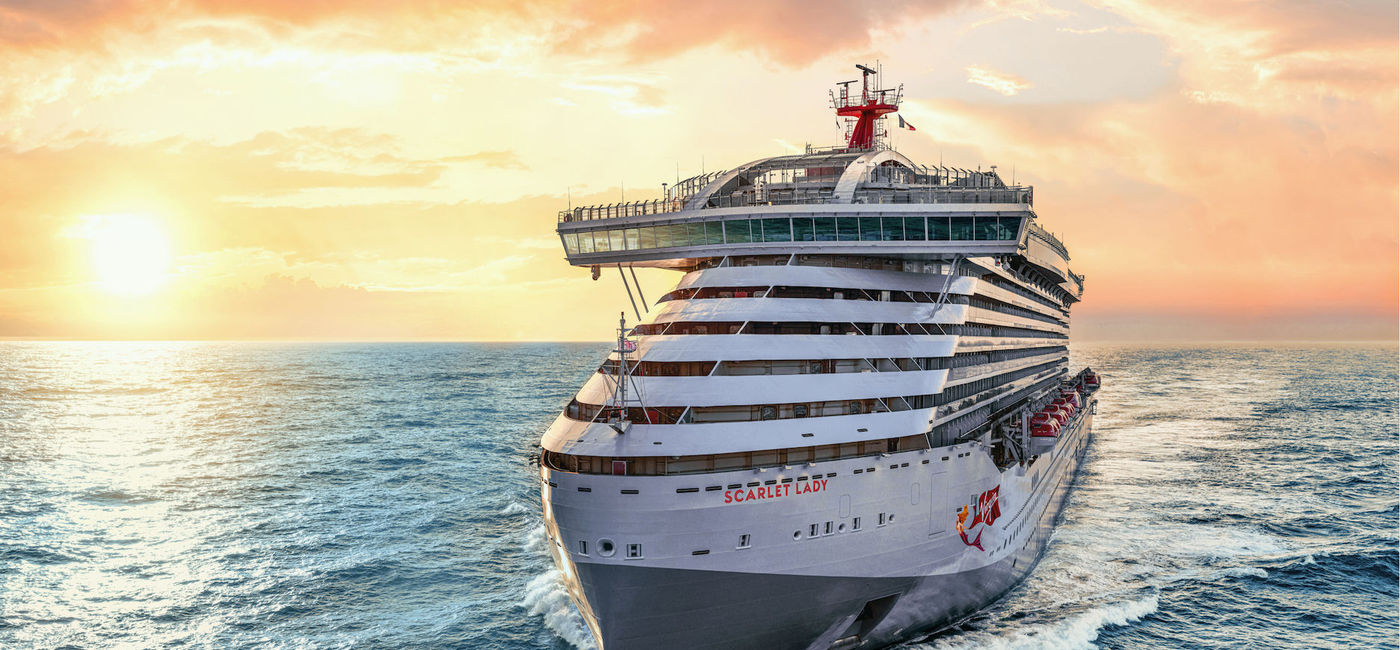 Image: Agents who take advantage of the HUBtoberfest promotion are eligible to win prizes from THE HUB's supplier partners, Playa Hotels & Resorts and Virgin Voyages. Pictured, Virgin Voyages Scarlet Lady. (Photo via Virgin Voyages)