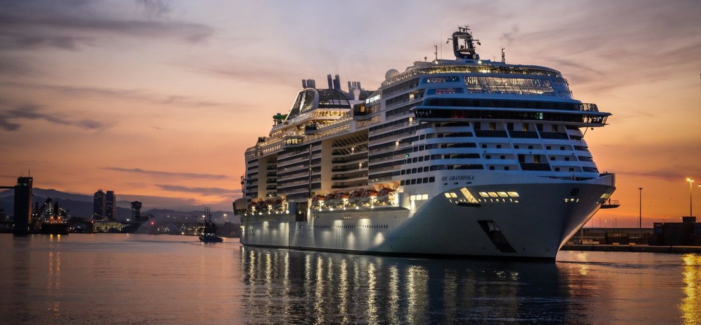 Image: MSC Grandiosa departed from Barcelona. (photo via MSC Cruises Media)