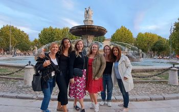 Avec l'équipe de promotion touristique d'Aix en Provence
