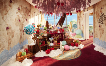 Booking.com, Willy Wonka, sweet, suites, candy, chocolate, themed, Park Lane New York, Viceroy Santa Monica, Conservatory Suite, Palmetto King Suite