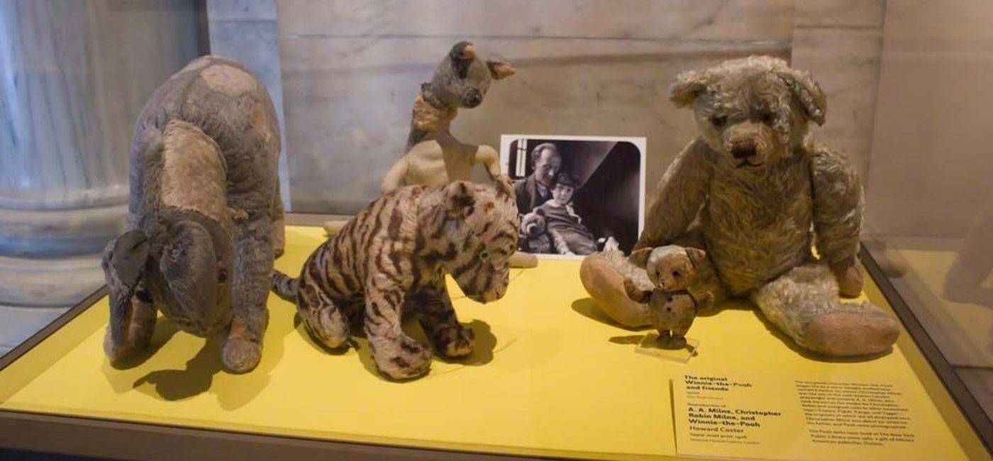 Image: PHOTO: The original Winnie the Pooh and Friends on display at The New York Public Library. (photo via Flickr/Rach)