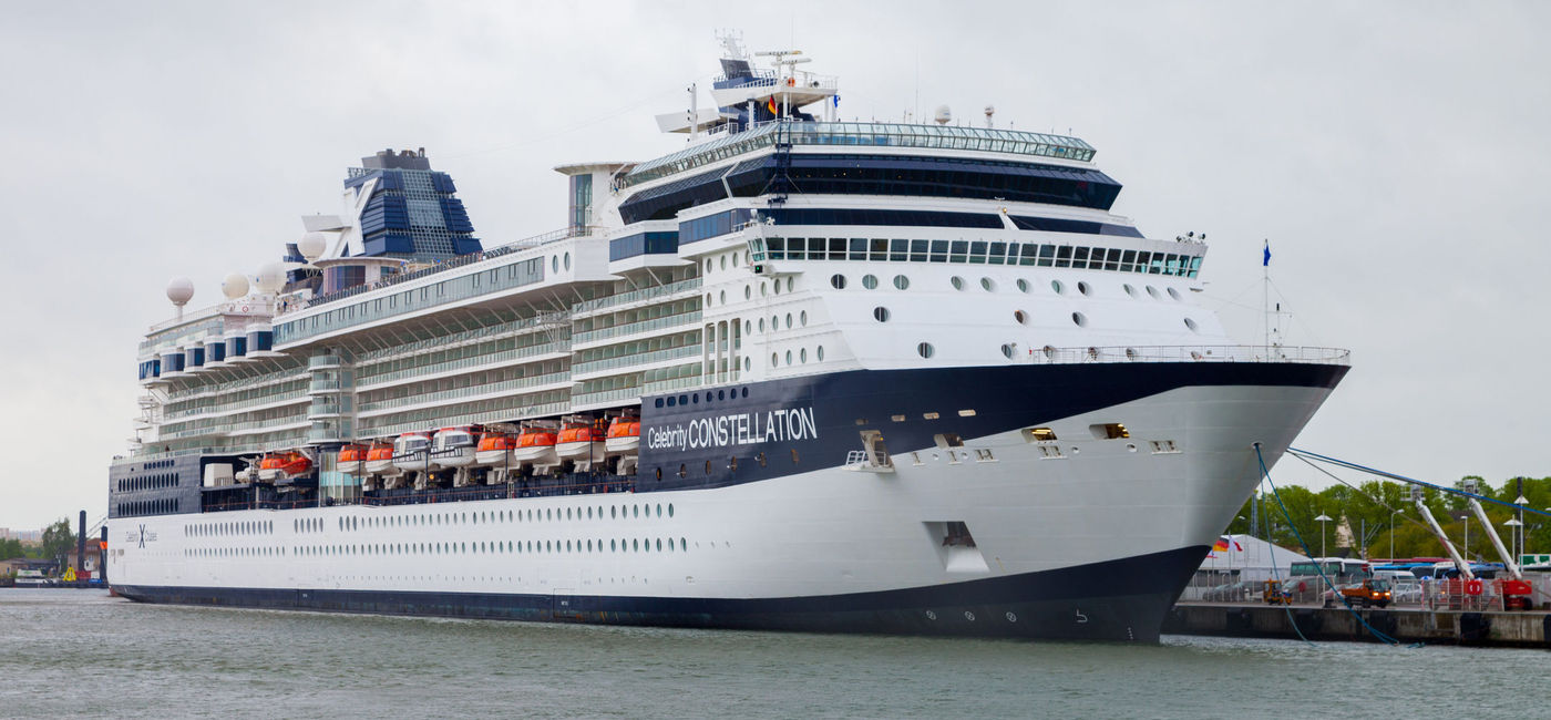 Image: PHOTO: Celebrity Constellation docked in Warnemuende, Germany. (Photo via iStock Editorial/Getty Images Plus/huettenhoelscher)